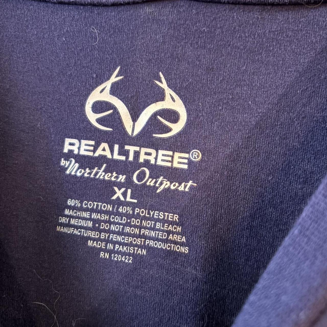 0325H95F - Vintage Retro Essential Navy Realtree Longsleeve Graphic Print Top Tee T-shirt #90s #graphic #top #essential #basic