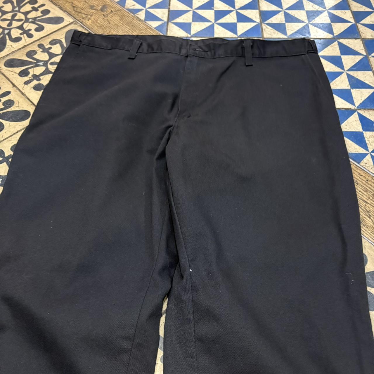 BR1011DW-P - Vintage retro essential Black Dickies Straight Leg Trousers pants casual workwear with elasticated waistband #skater #utility #workwear #straightleg #dickies