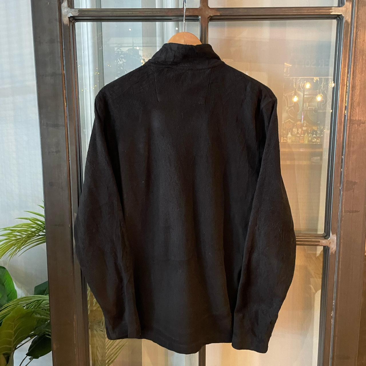 0225A57BR - Vintage retro essential Black Chaps full zip up outdoor fleece jacket #chaps #outdoor #expedition #hike #preppy