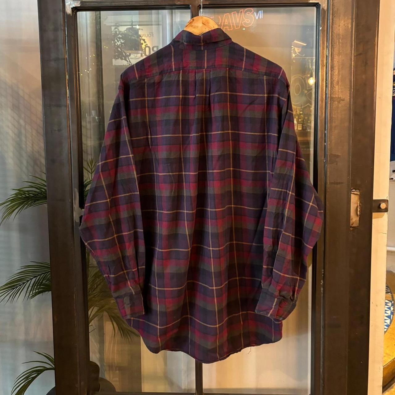 RLS236F - Vintage Ralph Lauren Plum Check Longsleeve collared button up polo shirt top #Y2K #preppy #chiefkeef #smartcasual #oldmoney