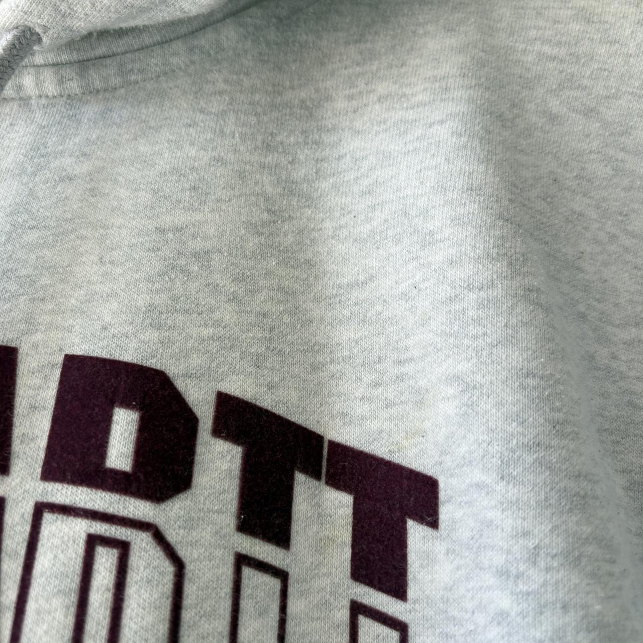 Carhartt WIP Hoodie Mens Medium Grey District Logo Graphic Print Sweatshirt Pullover Jumper Top 90s Y2K 00s