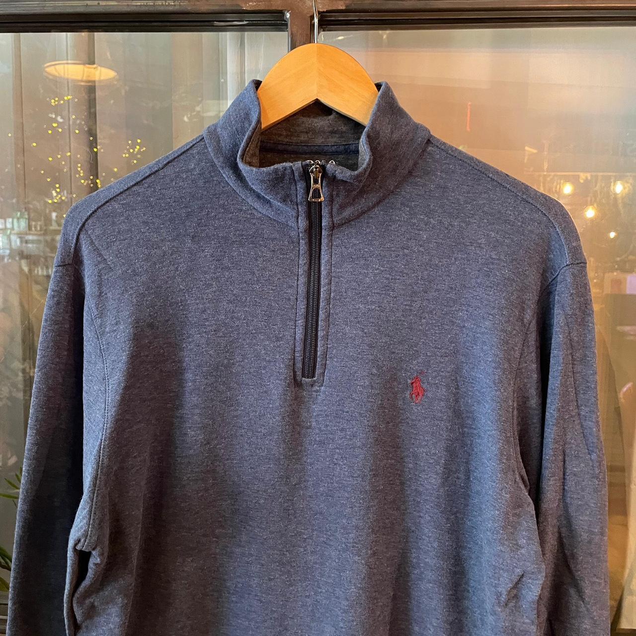 0325D65F - Vintage Retro Essential Blue Polo Ralph Lauren plain 1/4 zip fleece Jumper #oldmoney #smartcasual #fleece #preppy #poloralphlauren