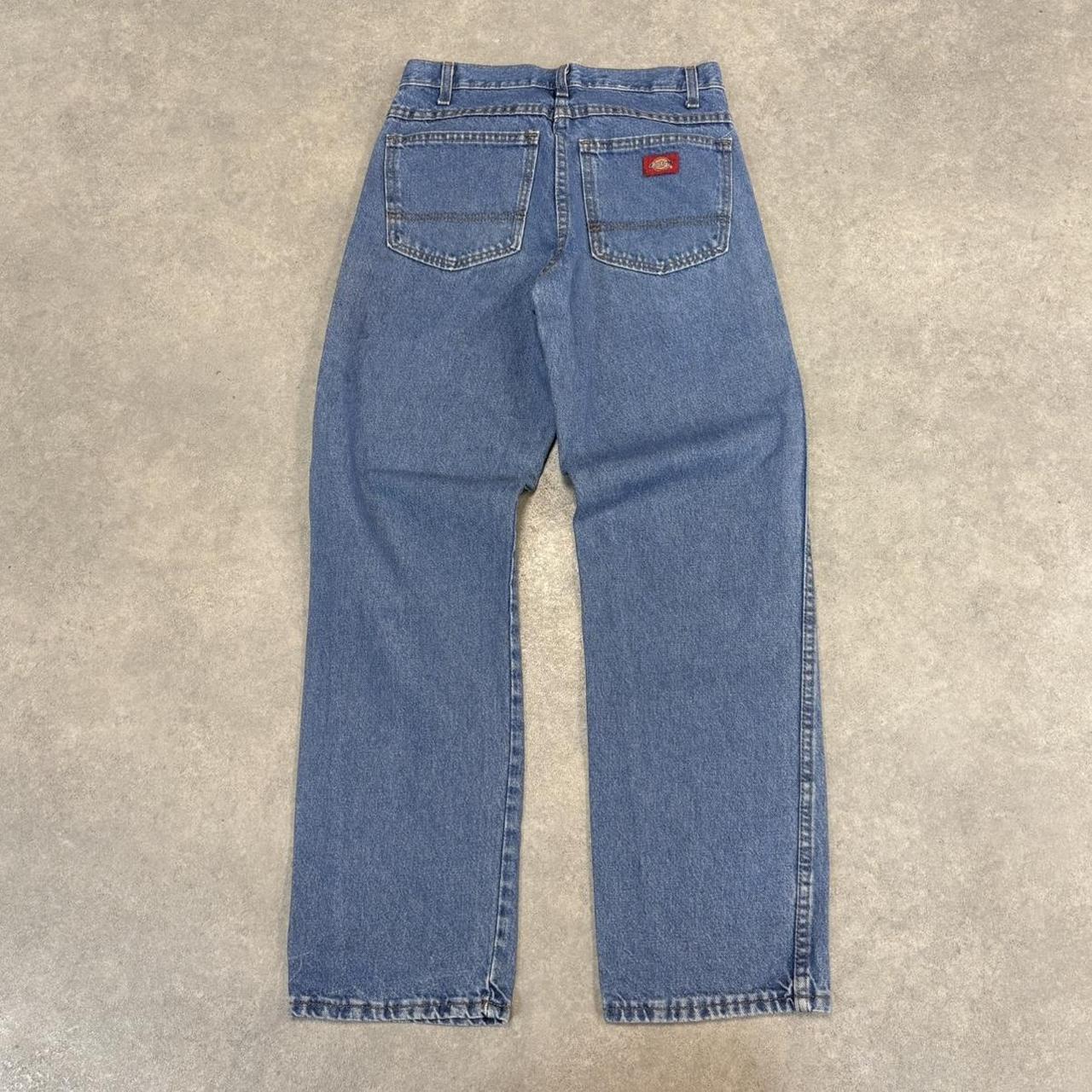 BR2701GP-U - Vintage retro essential  Dickies Straight Leg Blue Wash Denim Jeans Trousers pants #denim #straightleg #dickies #skater