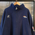 SWT664F - Vintage retro essential Navy NFL Pro Line Logo Athletic Denver Broncos full zip up outdoor sweatshirt fleece jacket #pullover #sportswear #nfl #denver #broncos