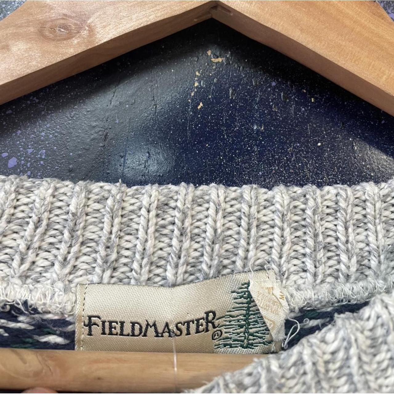 Vintage Funky Pattern Knit Grandad Sweater