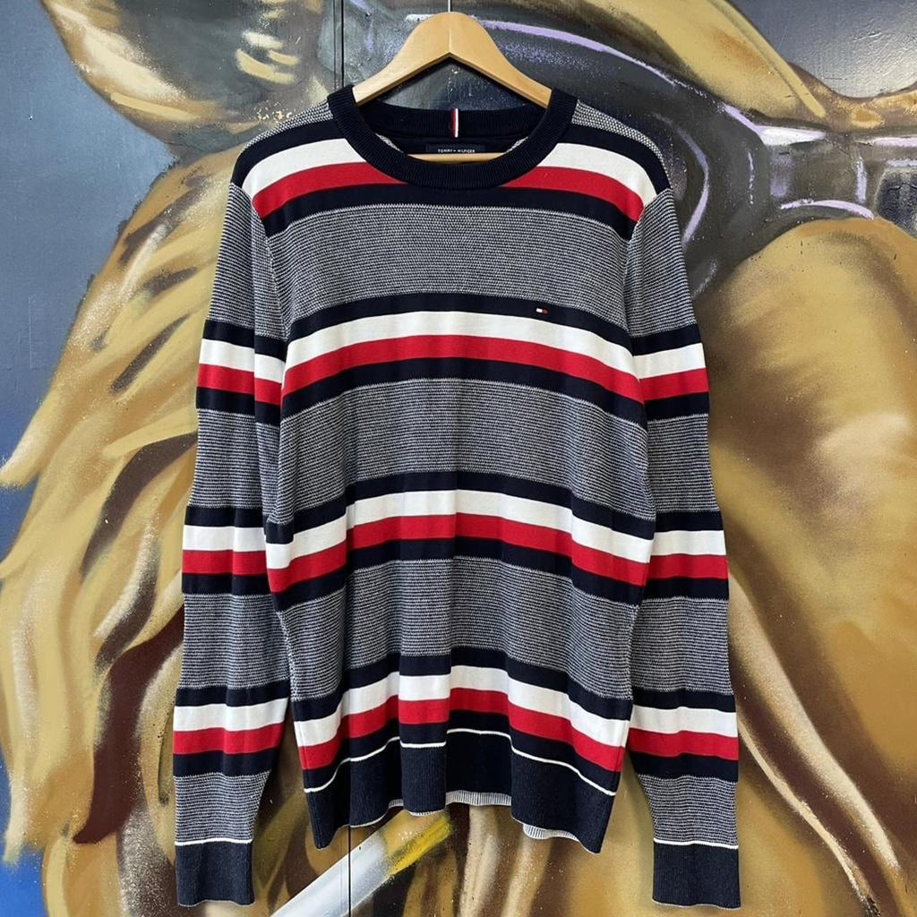 Tommy Hilfiger Tri-Tone Stripe Sweatshirt