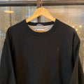 SWT549F - Vintage Retro Essential Black Champion Crewneck Jumper Sweatshirt with embroidered logo #90s #sportswear #essential #y2k #champion