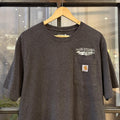 BR2306NU-F - Vintage Retro Essential Dark Grey Carhartt Cobb County-Marietta Water Authority Graphic Print Pocket Top Tee T-shirt with embroidered patch logo #skater #workwear  #carhartt #y2k #graphic