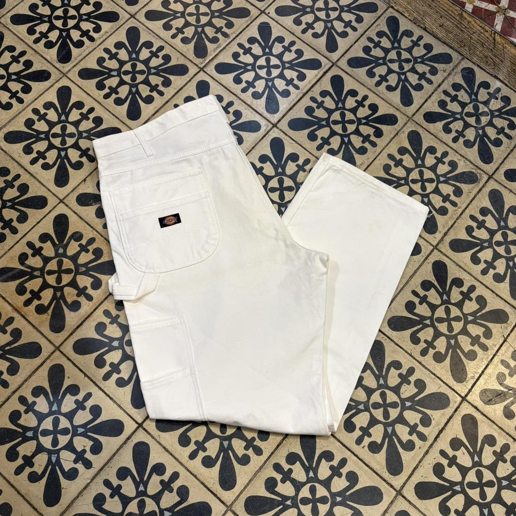 TRW503F1-P - Vintage retro essential White Dickies carpenter Trousers pants casual workwear #skater #utility #workwear #carpenter #dickies