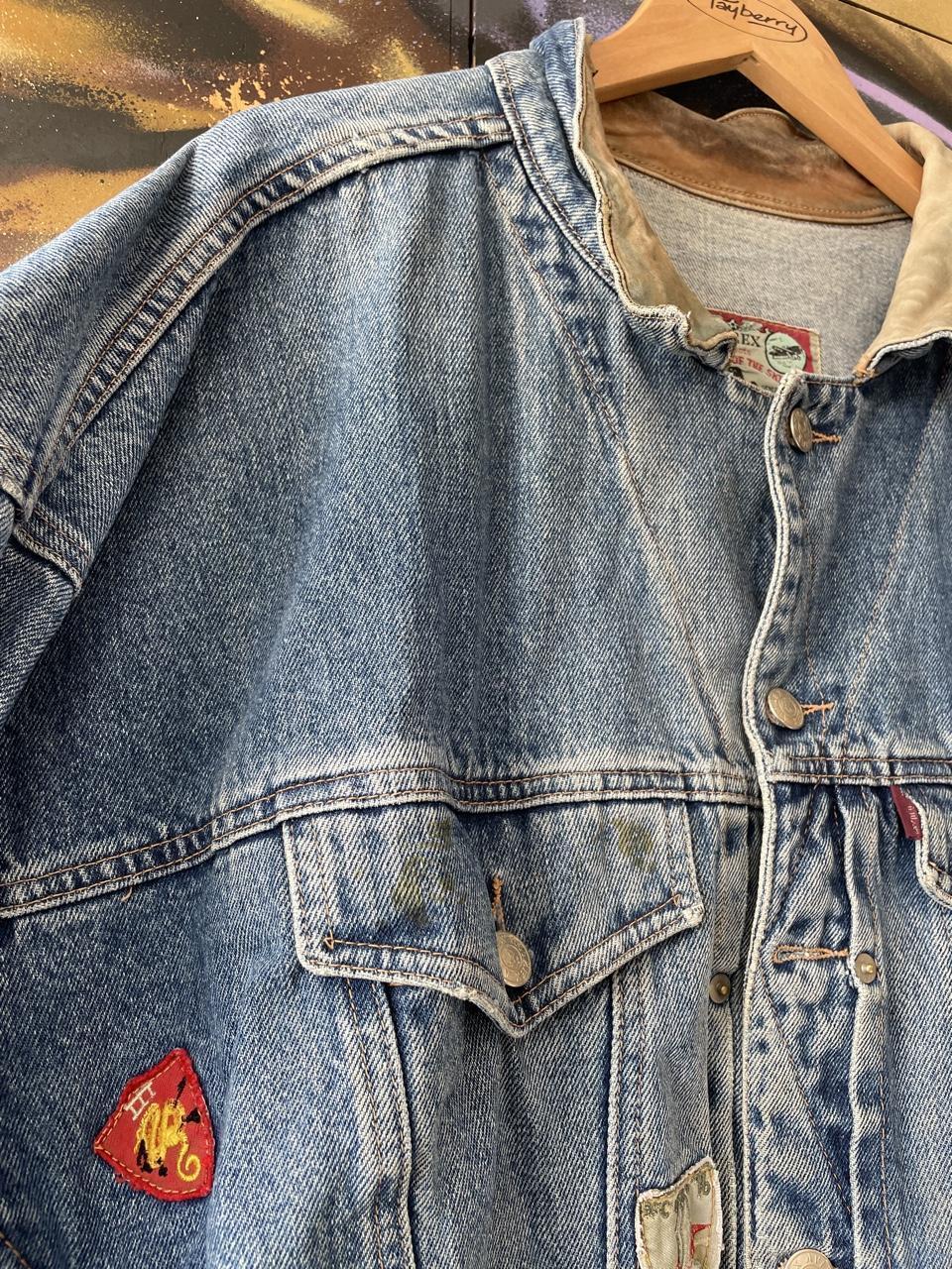 90s Avirex Patchwork Denim Jacket