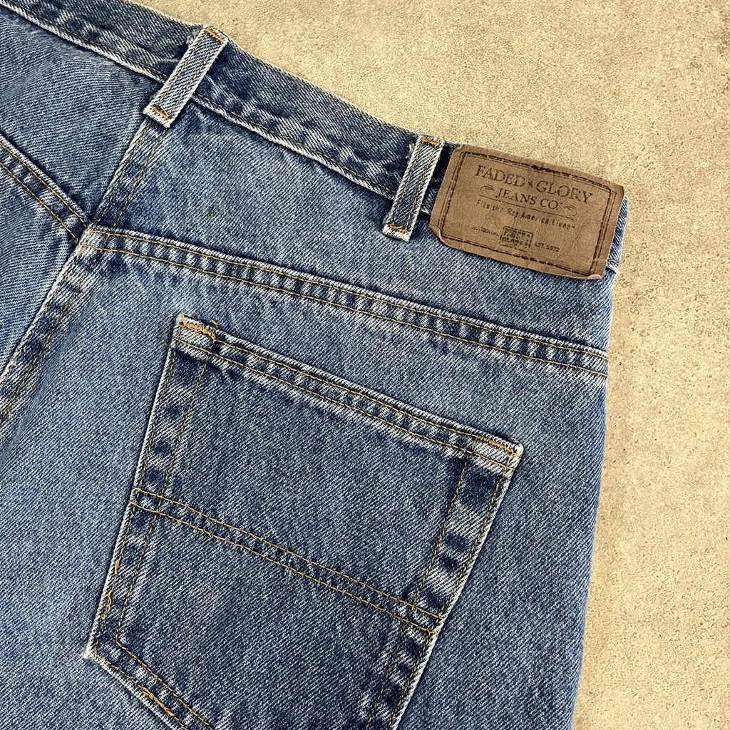 Faded Glory Dark Wash Denim Jorts