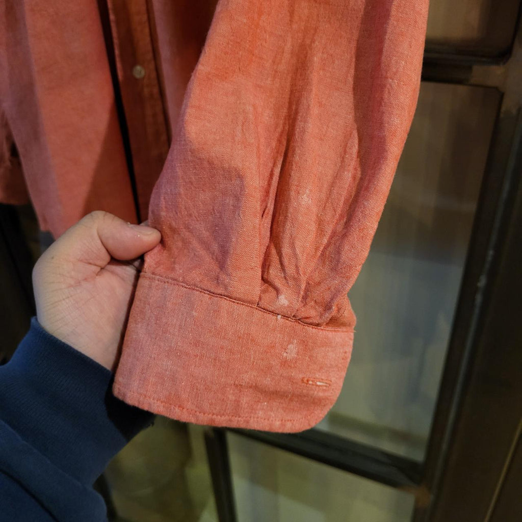 RLS061 - Vintage Ralph Lauren Plain Pink Button Up Shirt Longsleeve collared top #Y2K #preppy #smartcasual #golf #oldmoney