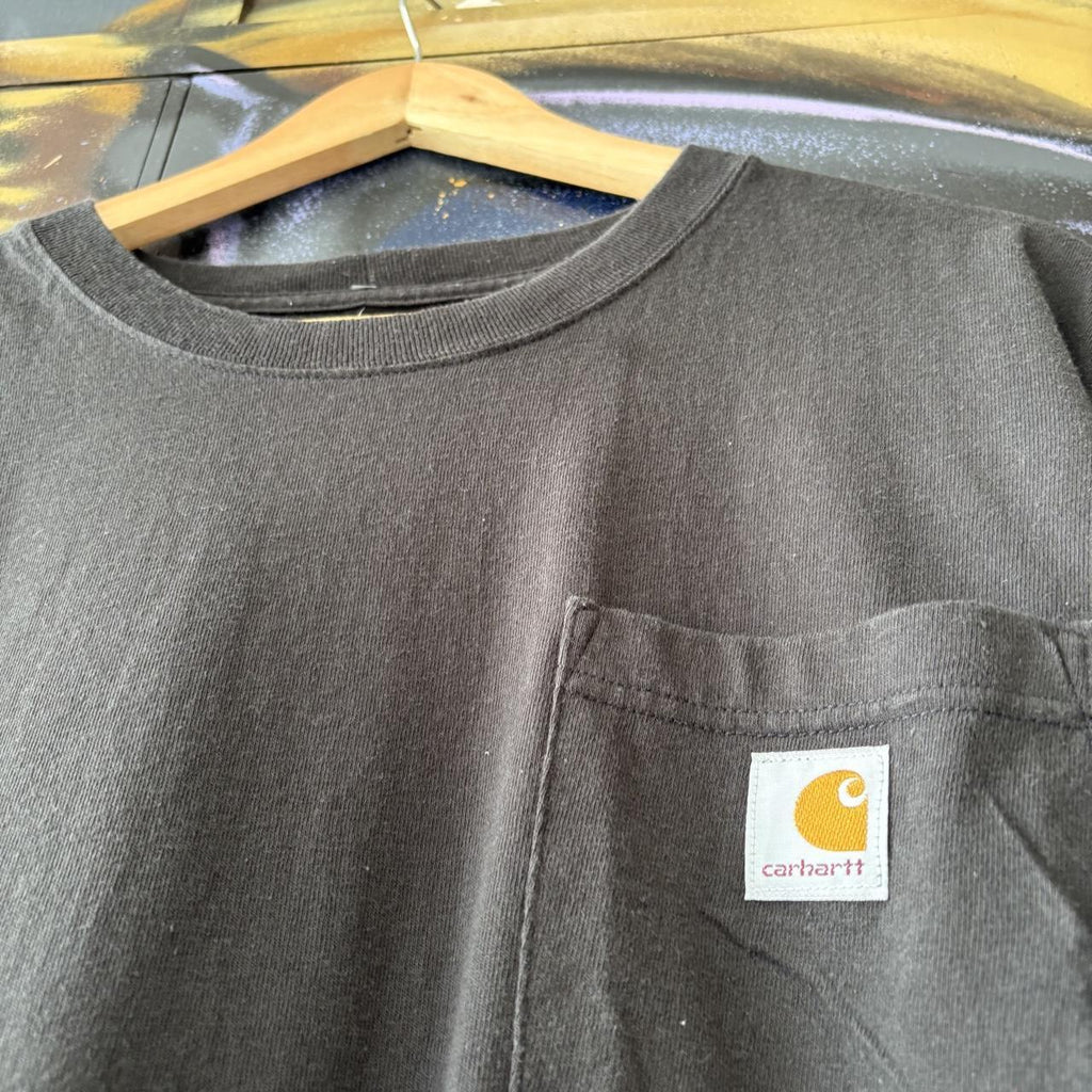Vintage Carhartt T shirt Mens Large Black K87 Heavyweight Workwear Durable Skate Loose Fit Tee Top 90s Y2K 00s