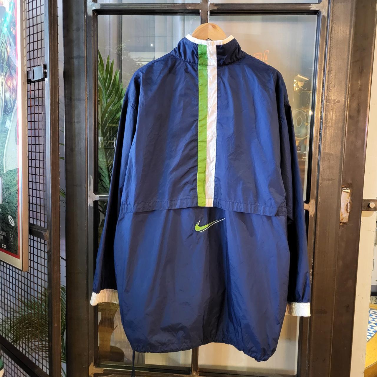 WDB3020 - Vintage Retro Nike Navy Essential Lightweight Windbreaker 1/4 quarter zip Full zip up Jacket #windbreaker #y2k #festival #nike #90s
