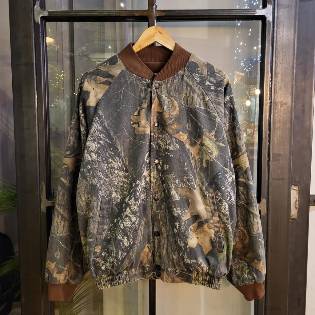RTB068 - Vintage retro essential camouflage camo Woodland Realtree utility field hunting lined full zip jacket coat #camo #hunting #realtree #y2k #utility