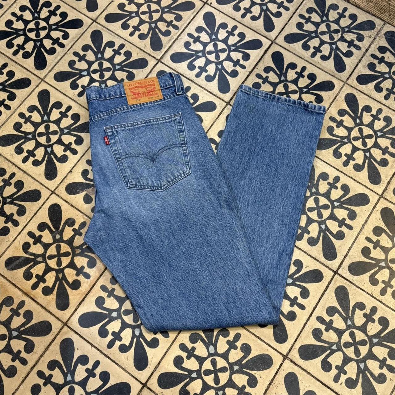 TRW603-F - Vintage retro essential  Levi’s 514 Blue Wash Denim Jeans Trousers pants #denim #jeans #levis514 #levis #straightleg