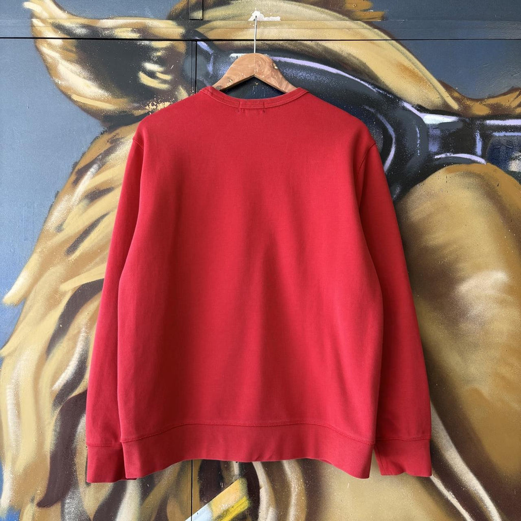 Vintage Polo Ralph Lauren Sweatshirt  Women’s XL Red  Embroidered Spell Out Logo Pullover Jumper Top 90s Y2K 00s