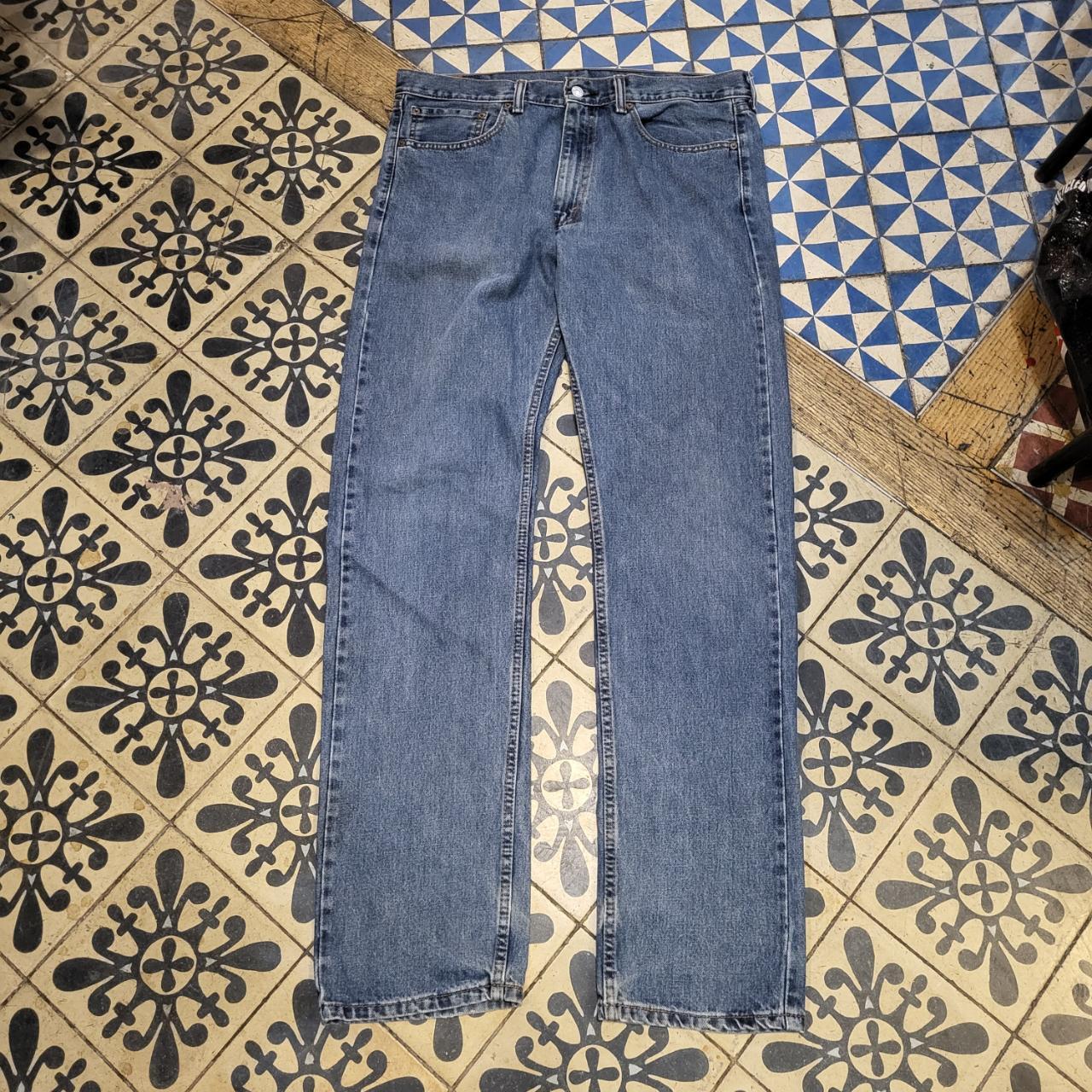 TRW329 - Vintage retro essential Baggy Overszied Levi's  505 Denim Jeans Trousers pants with embroidered label casual workwear wide leg skate 90s Y2K style #straight #hiphop #skater #denim #