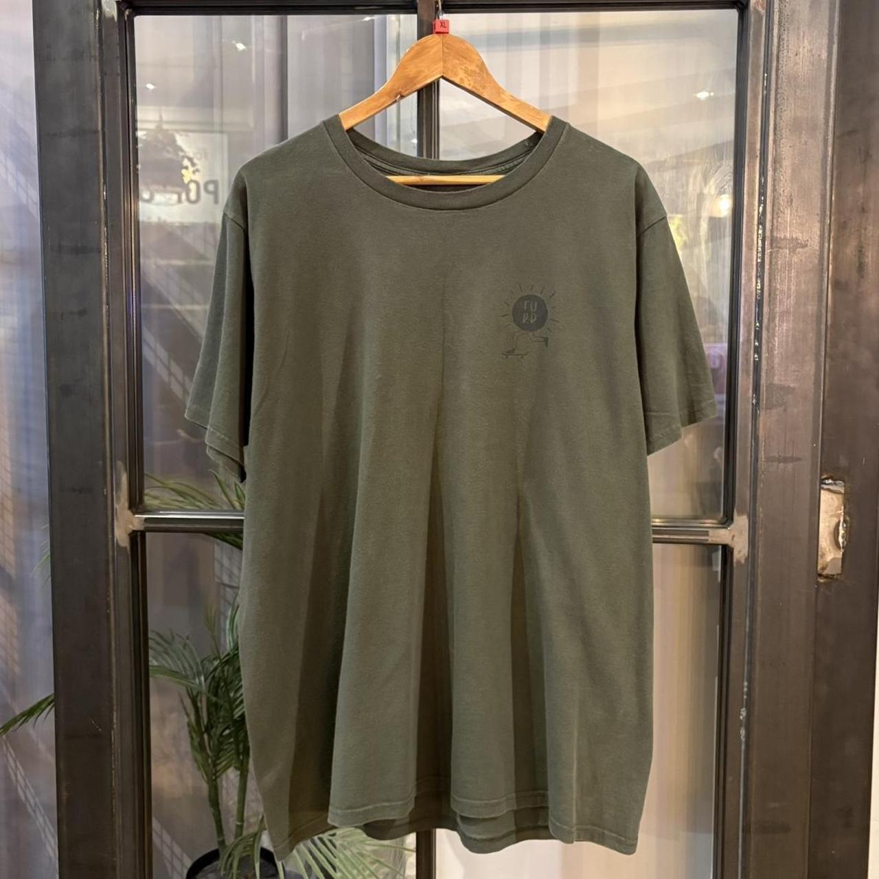 CP4703G-F - Vintage Retro Essential Khaki Furr Skateboards Good Vibes Graphic Print Top Tee T-shirt #furr #graphic #top #skater #goodvibes