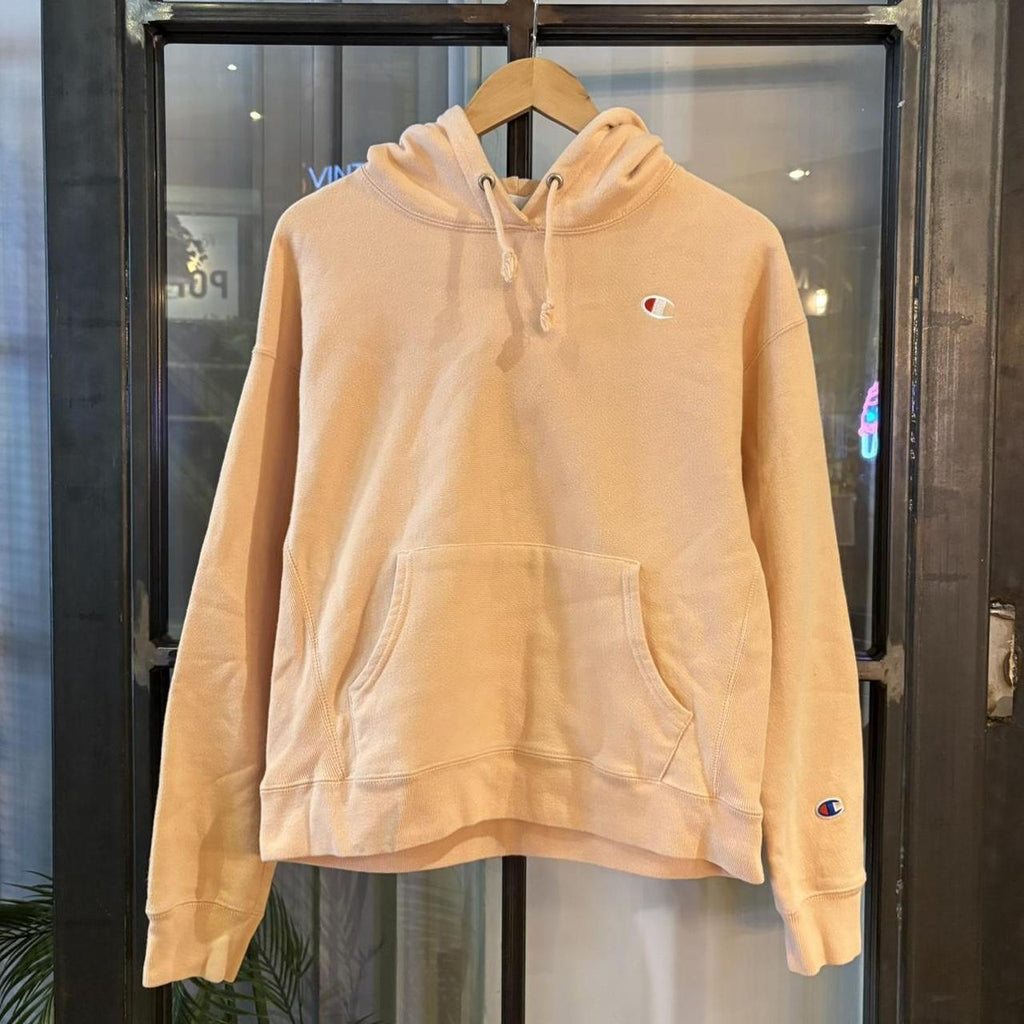 Vintage Retro Essential Peach Champion Sweatshirt Hoodie with embroidered logo #90s #sportswear #essential #champion #y2k