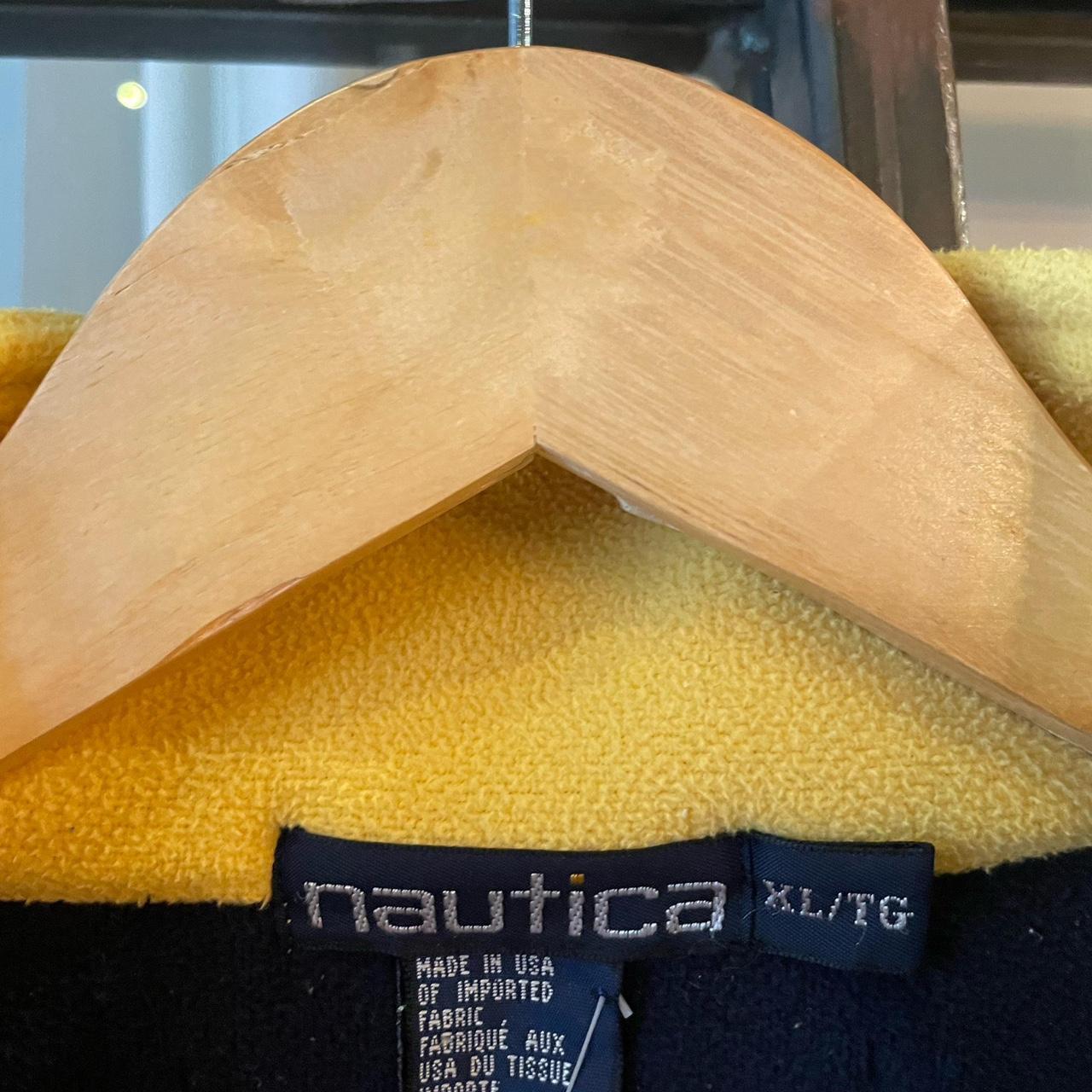 0225A49BR - Vintage retro essential Nautica Yellow full zip up outdoor gilet sleeveless fleece jacket #nautica #outdoor #hilet #hike #gorpcore