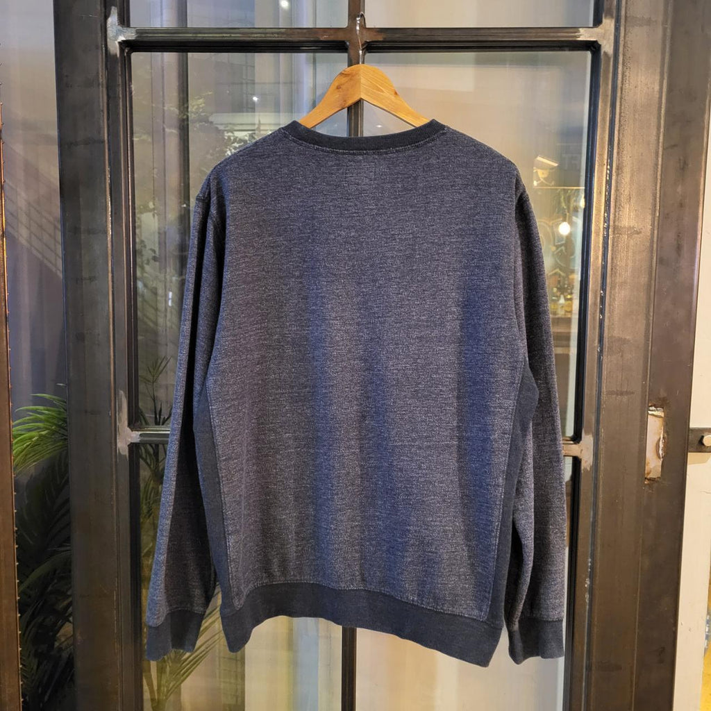 SWT260 - Vintage Retro Essential adult Quiksilver Blank Navy sweatshirt jumper crewneck #blank #surfer #quiksilver #casual