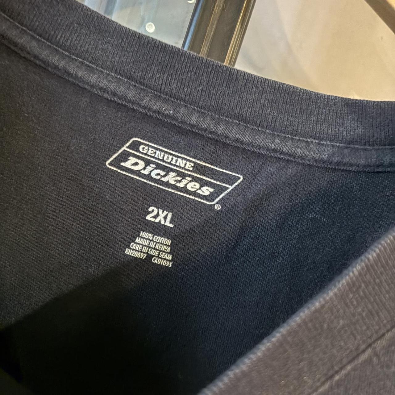 TEE175 - Vintage Retro Essential Navy Dickies Pocket Top Tee T-shirt with patch logo on arm #90s #skater #top #essential #dickies
