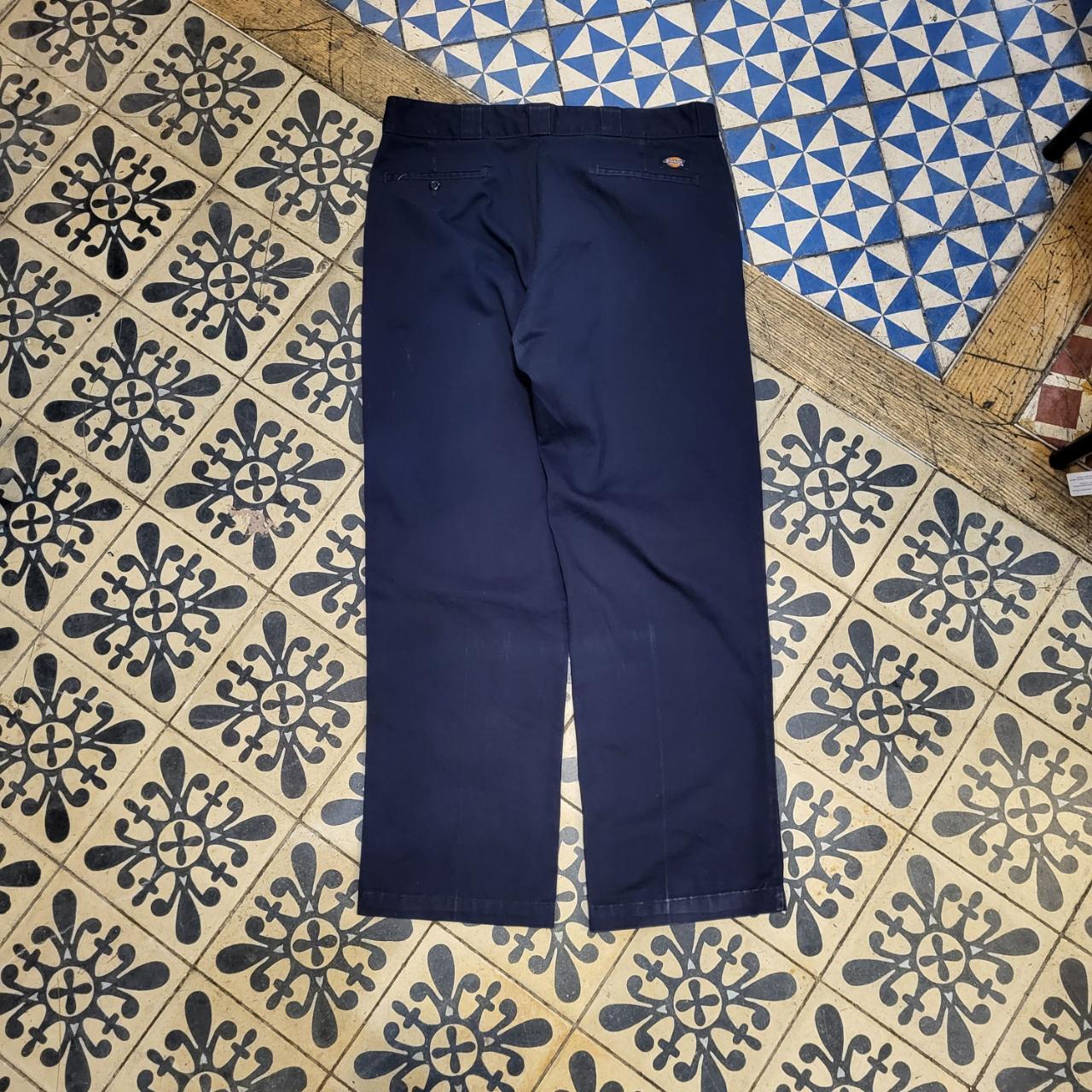 TRW0055BR - Vintage retro essential Navy Dickies Trousers pants jeans with embroidered patch logo carpenter casual workwear #workwear #skater #y2k #dickies
