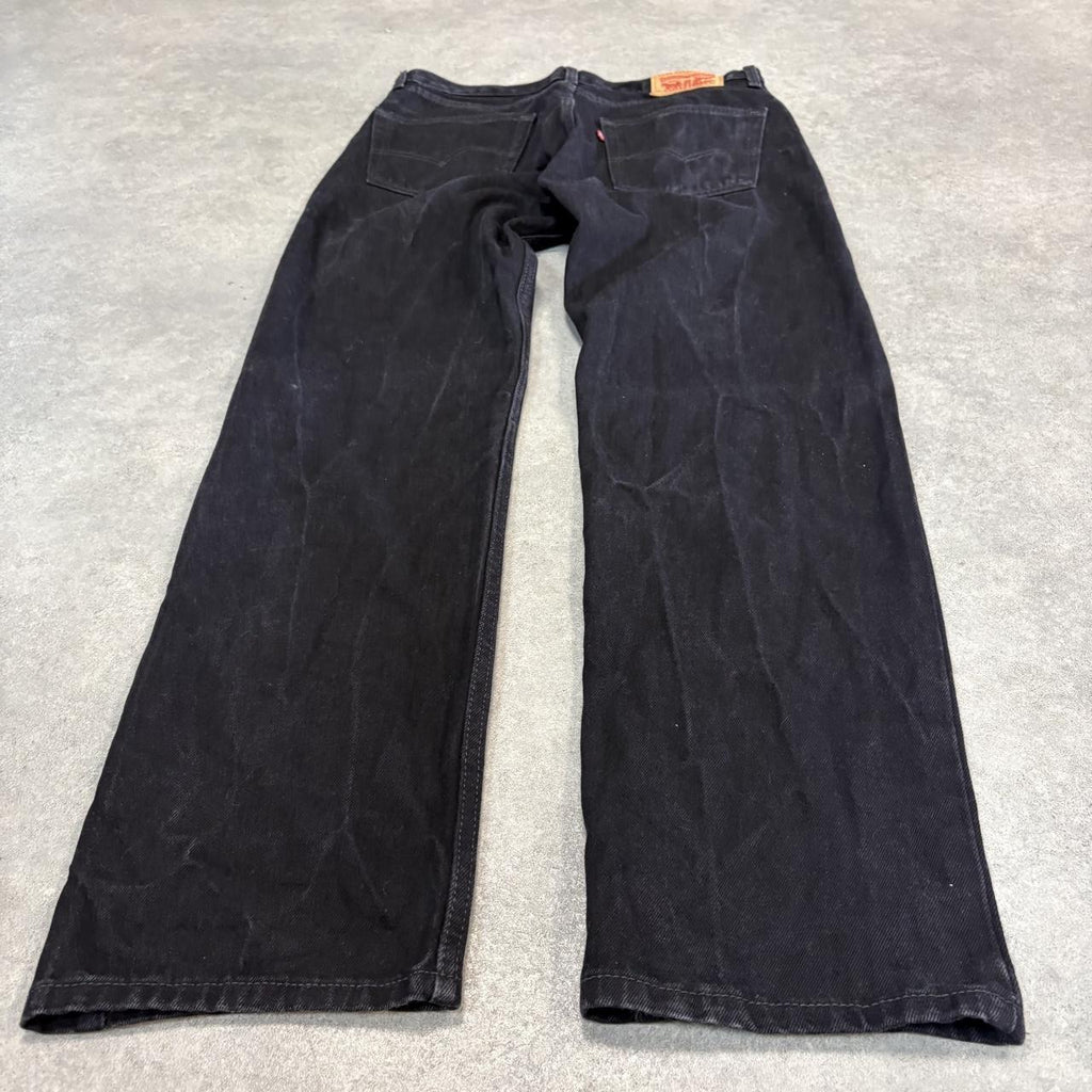 Vintage Levi's 505 Jeans Mens 34x32 Black Denim Wash Straight Leg Trousers Cowboy Western USA 90s Y2K