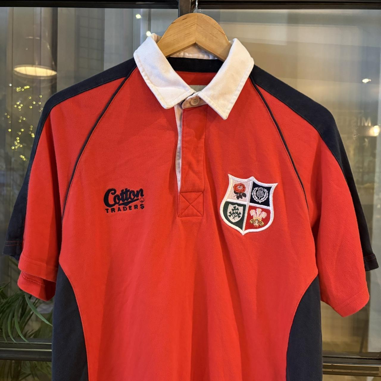 0425A26F - Vintage Retro Essential Cotton Traders 4 Nations Rugby Jersey short sleeve Collared Polo Shirt Top with number 10 print on back #rugby #jersey #fournations #sportswear