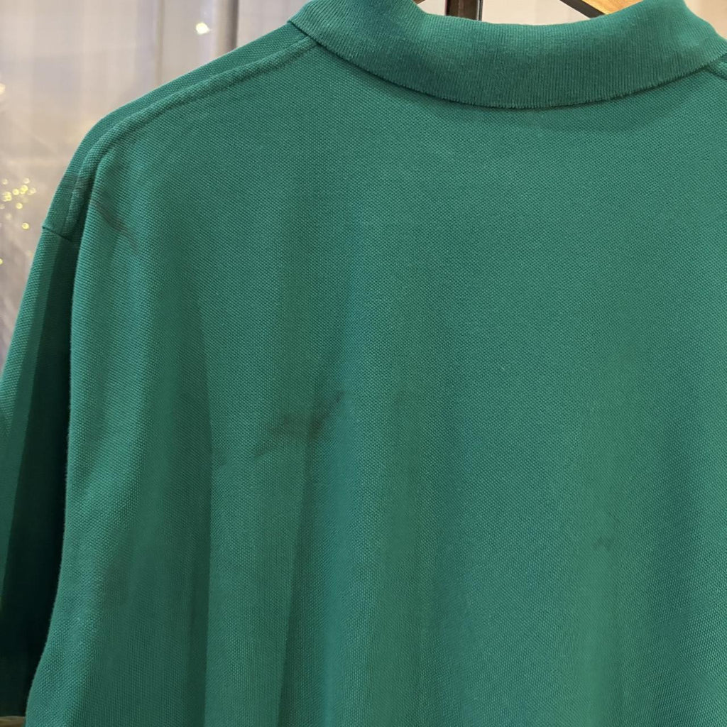 BR1912BK-F - Vintage Retro Ralph Lauren Plain Green Polo Shirt Short Sleeve collared button up top  #Y2K #preppy #chiefkeef #oldmoney #ralphlauren