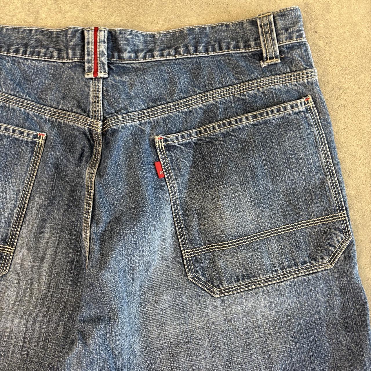 Vintage Levi’s Jorts Mens 35” Blue Denim Worker Carpenter Jean Shorts Baggy Wide Leg Skate Surf Hip Hop 00s Y2K
