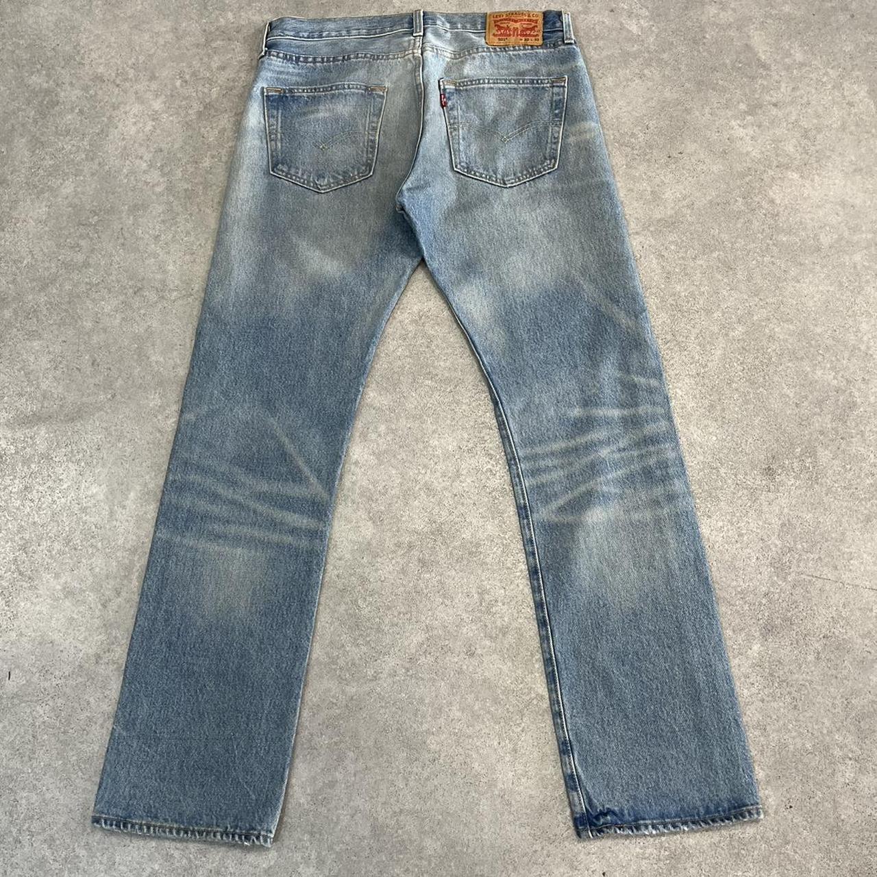 Levi’s 501 Distressed Light Wash Denim Jeans