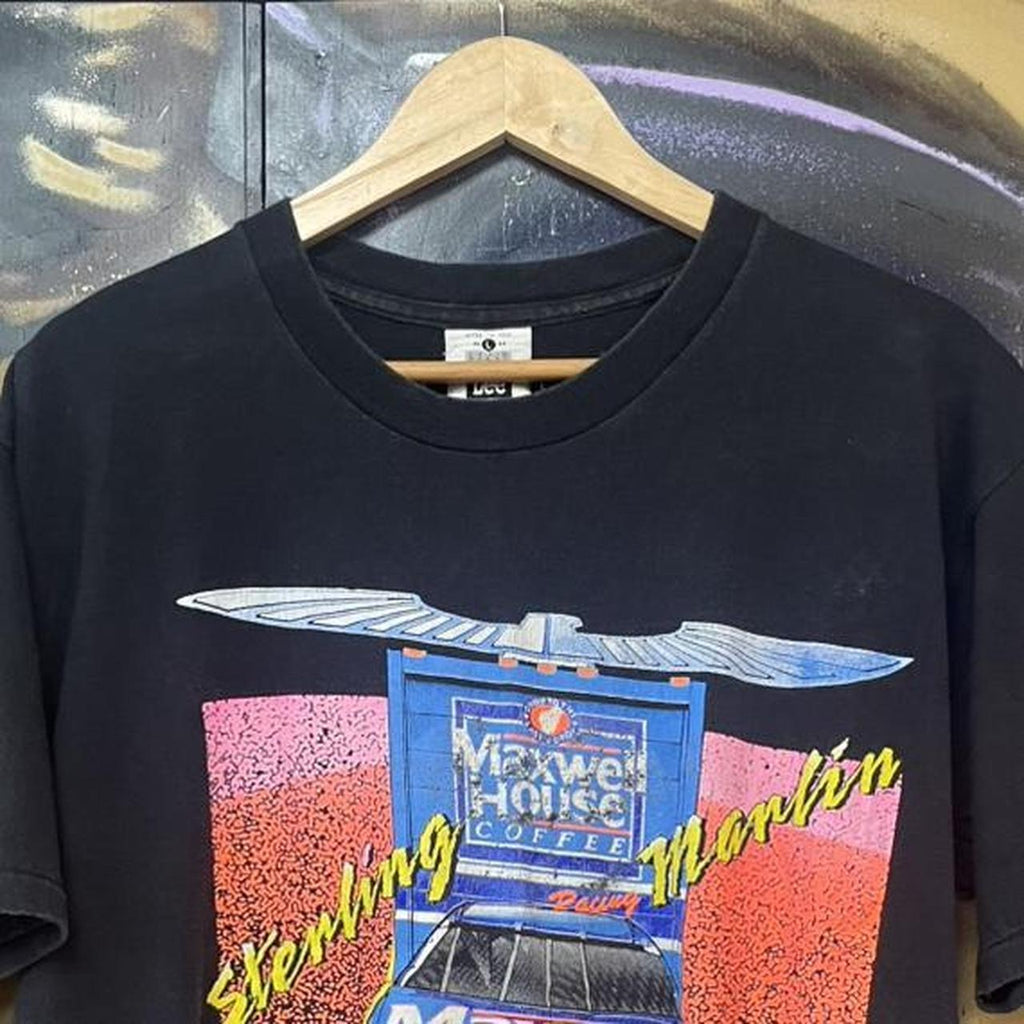 Vintage 90s Sterling Marlin Ford Racing Nascar Graphic Single Stitch Tee