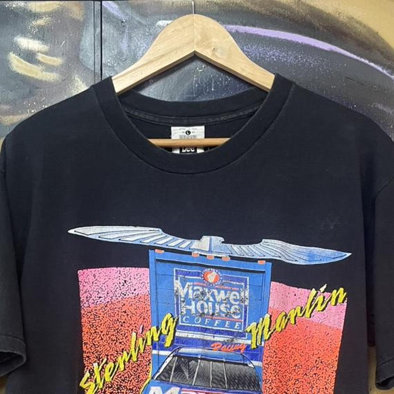 Vintage 90s Sterling Marlin Ford Racing Nascar Graphic Single Stitch Tee