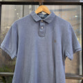 Vintage Retro Ralph Lauren Plain Blue Polo Shirt Short Sleeve collared button up top  #Y2K #preppy #chiefkeef #oldmoney #ralphlauren