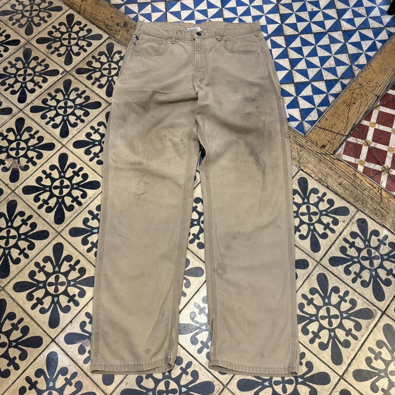 BR2401AD-F - Vintage retro essential  Beige Carhartt carpenter Trousers pants casual workwear #skater #utility #workwear #carpenter #carhartt