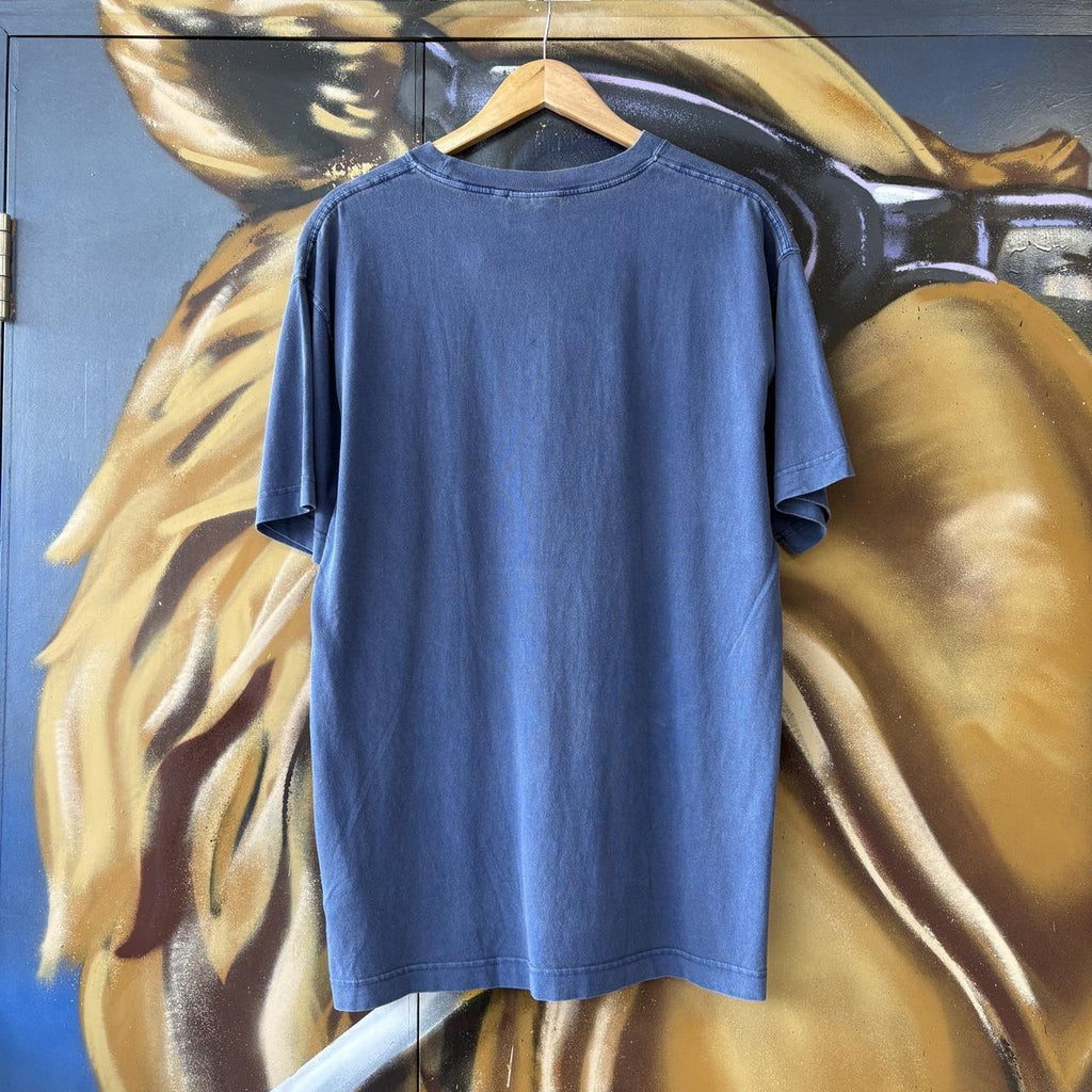 Carhartt WIP T shirt Mens Large Blue Garment Dyed Nelson Pocket Skate Workwear Baggy Tee Top 90s Y2K 00s