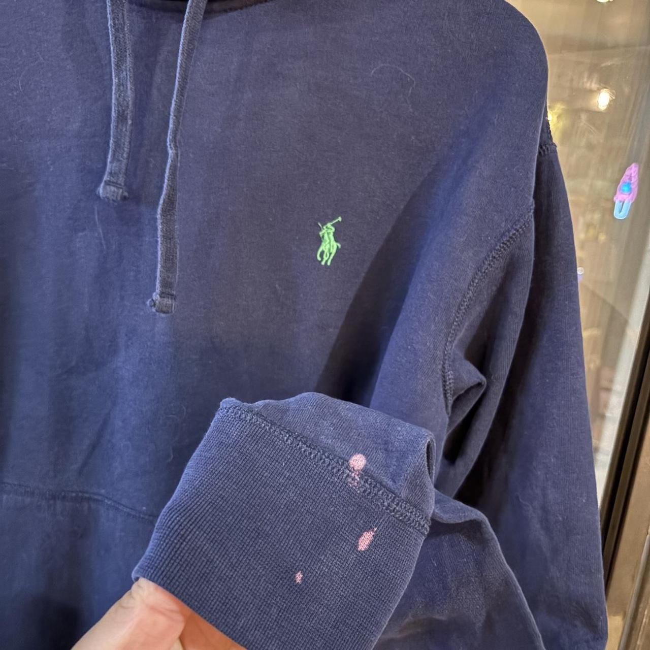 SWT691F - Vintage Retro Essential Navy Polo Ralph Lauren Sweatshirt Hoodie with embroidered chest logo #y2k #preppy #oldmoney #preppy #poloralphlauren