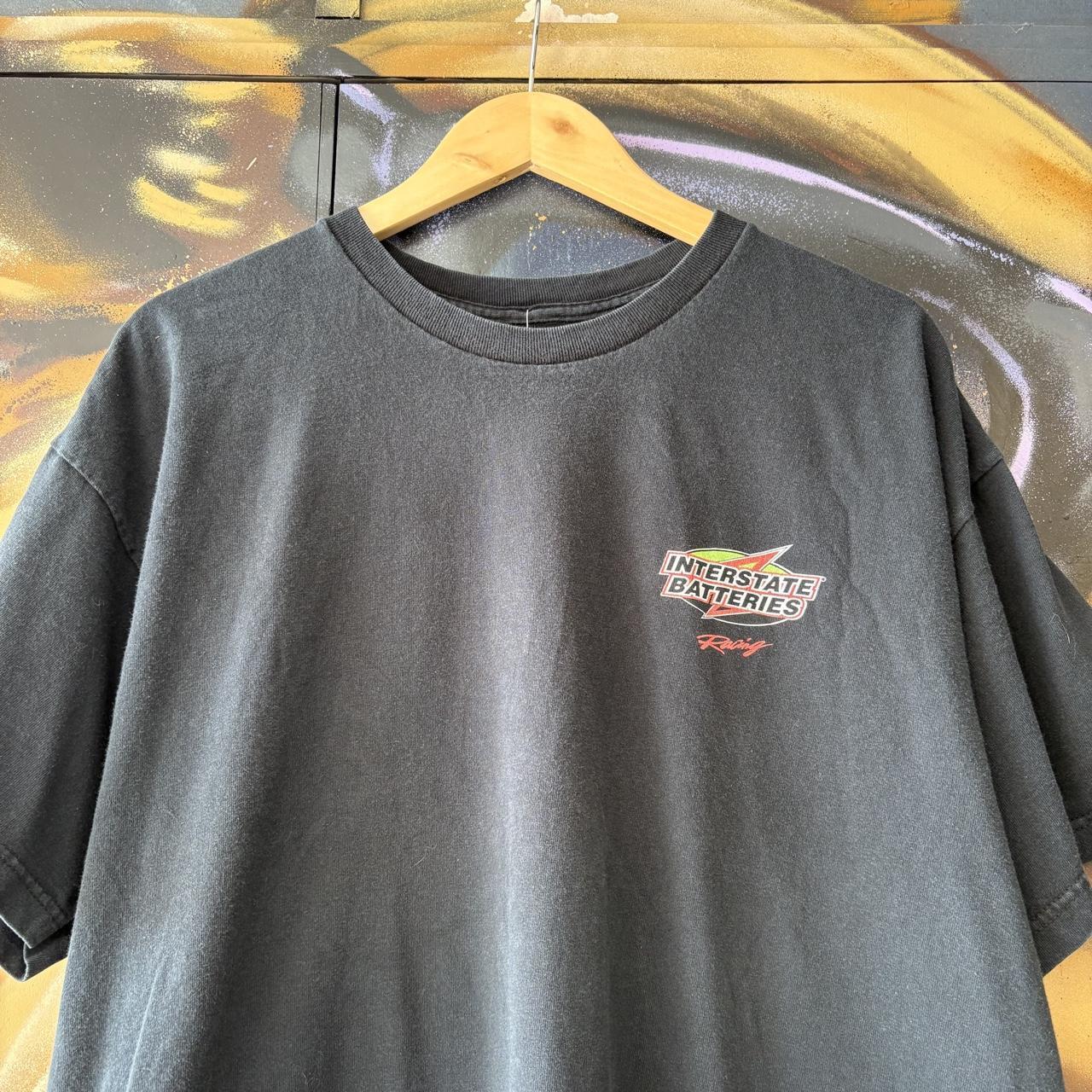Vintage Interstate Barteries T Shirt Mens XL Black Racing 18 Nascar Graphic Print Top Tee T-shirt 90s Y2K 00s