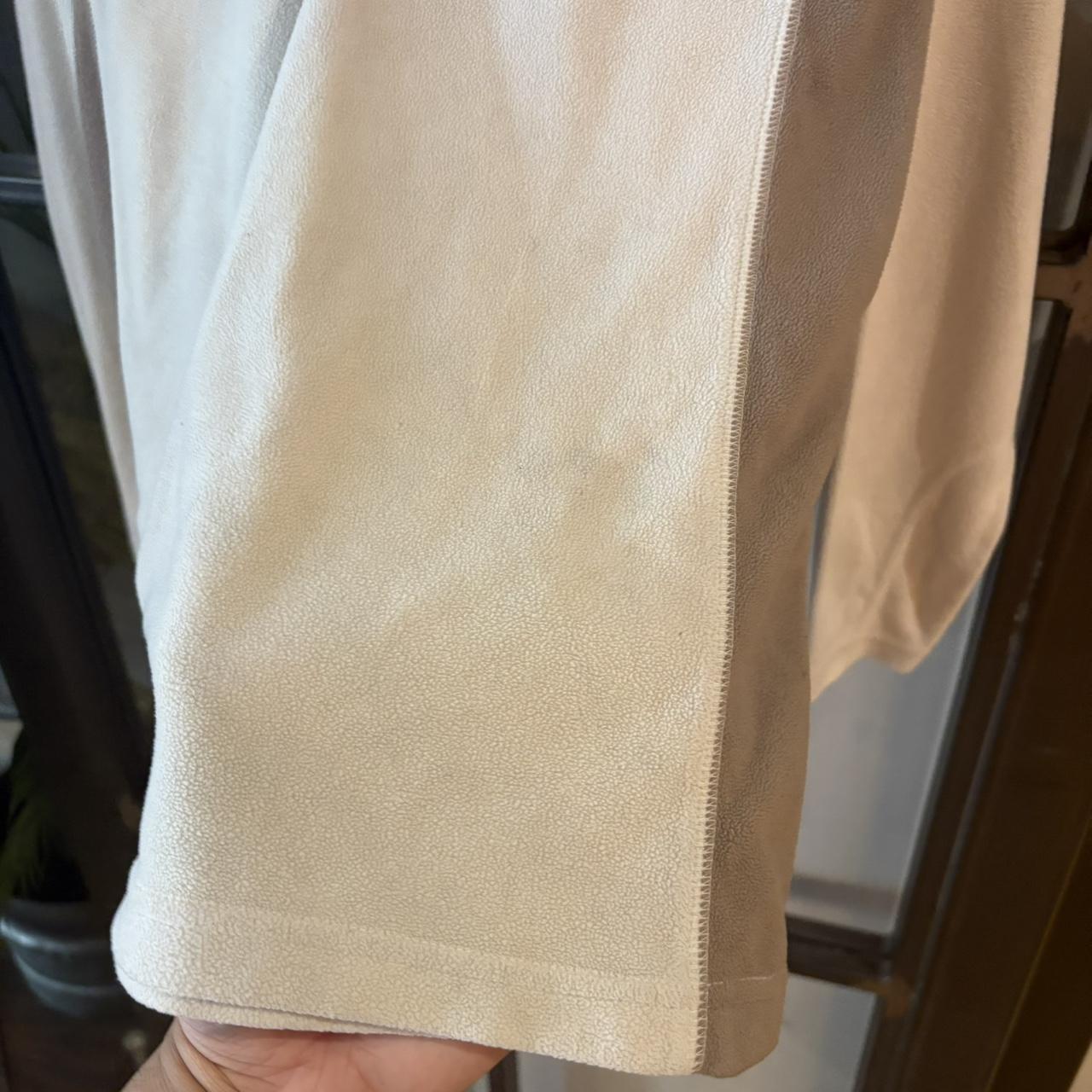 1224C76BR - Vintage retro essential Beige Columbia 1/4 zip up outdoor fleece jacket #columbia #outdoor #expedition #hike #gorpcore
