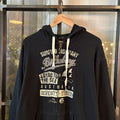 SWT586F-P - Vintage Retro Essential Navy Billabong Full Zip Up Sweatshirt Hoodie with big spellout embroidered patch logo #90s #skater #surfing #billabong #y2k