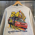 SWT692F - Vintage Retro Essential Grey Nascar 1997 Winston Cup Champion Jeff Gordon Dupont Chevrolet Crewneck Jumper Sweatshirt with print logo #90s #racing #winstoncup #y2k #nascar