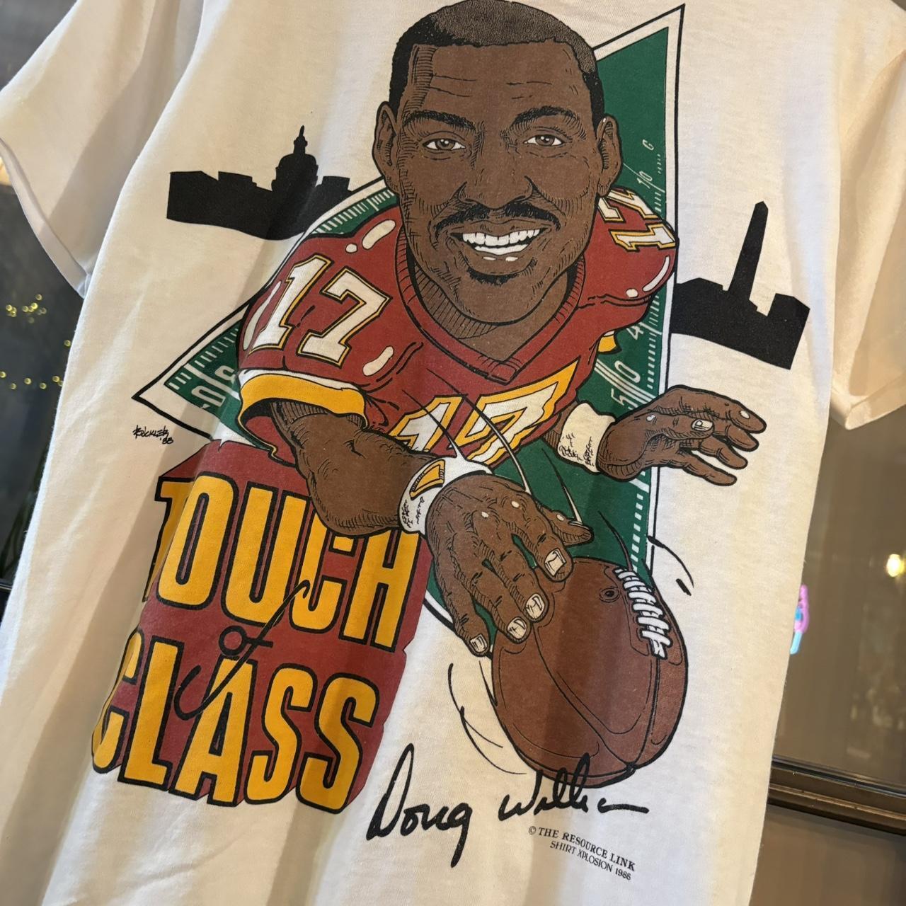TEE609F - Vintage Retro Essential 1988 Touch of Class Doug Wallace American Football Single Stitch Graphic Print Top Tee T-shirt #80s #graphic #singlestitch #americanfootball #dougwallace