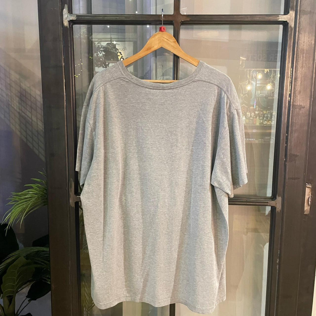1224F89P - Vintage Retro Essential Grey Polo Sport  Print Logo Top Tee T-shirt #90s #print #top #essential #polosport