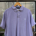 BR1912V-F - Vintage Retro Ralph Lauren Plain Lilac Polo Shirt Short Sleeve collared button up top  #Y2K #preppy #chiefkeef #oldmoney #ralphlauren