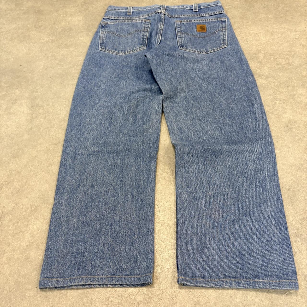 BR1912VA-U - Vintage retro essential Carhartt  Blue Wash Denim Jeans Trousers pants #denim #carhartt #skater #jeans #straightleg