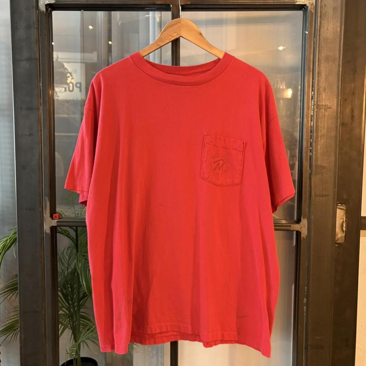 YIC0089-F - Vintage Retro Essential Red Marlboro Country Store 'Great for the Great Wide open' Graphic Print Top Tee T-shirt #90s #graphic #marlboro #essential #basic