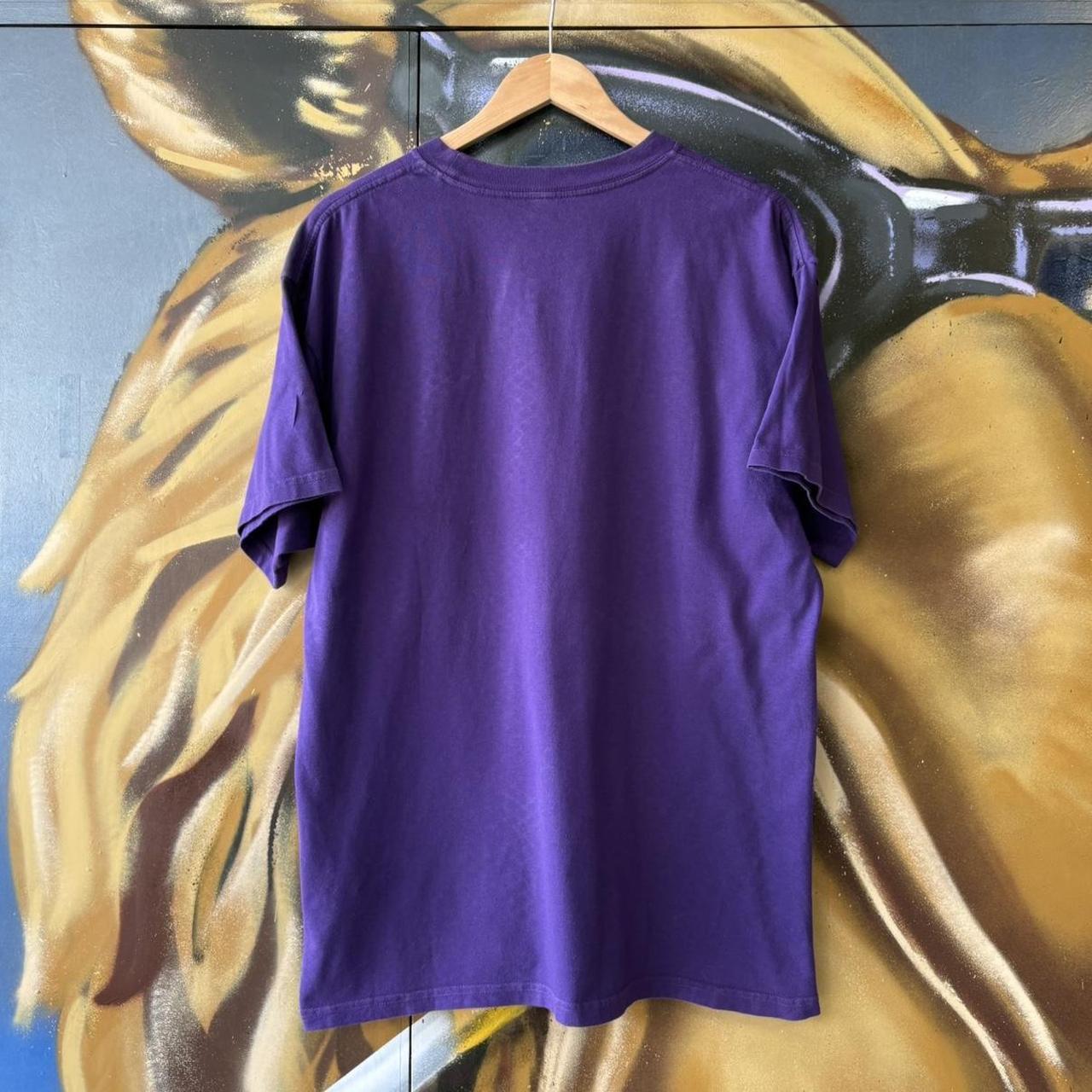 Carhartt WIP Graphic T Shirt Mens Large Purple Tee Paint Art Graphic Print Streetwear Skate Top Y2K