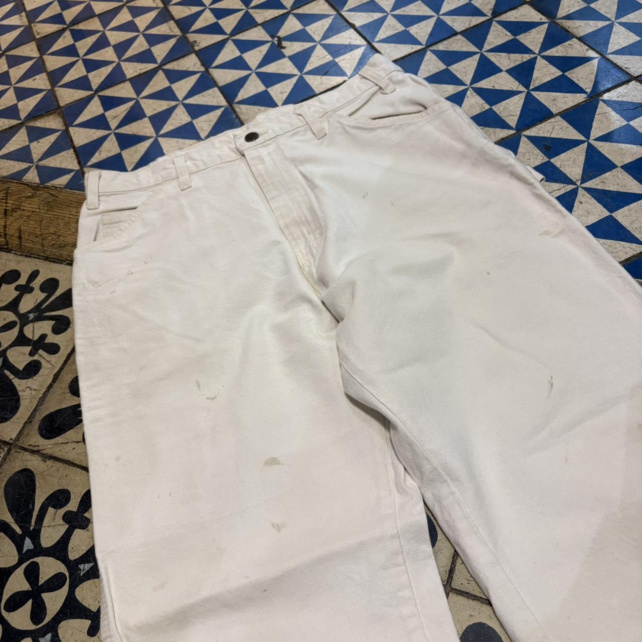 TRW400BR - Vintage retro essential  Cream Dickies Straight Leg Trousers pants casual workwear skate #workwear #wideleg #carpenter #dickies